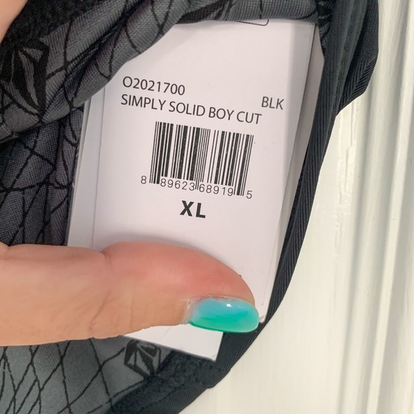 Volcom Simply Solid Boy Cut Bikini Bottom Shorts - Picture 7 of 9